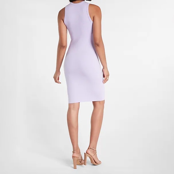 Express Lilac Body Contour Bodycon Sleeveless Midi Dress| S - Picture 2 of 4